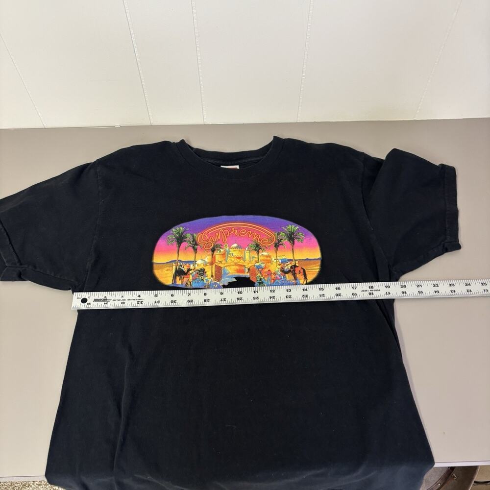 Supreme T Shirt Mens Size Large L Black Taj Mahal Mirage Desert Hype Streetwear - Picture 6 of 7